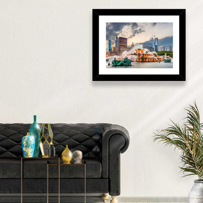 Buckingham Fountain and Chicago Skyline Wall Art