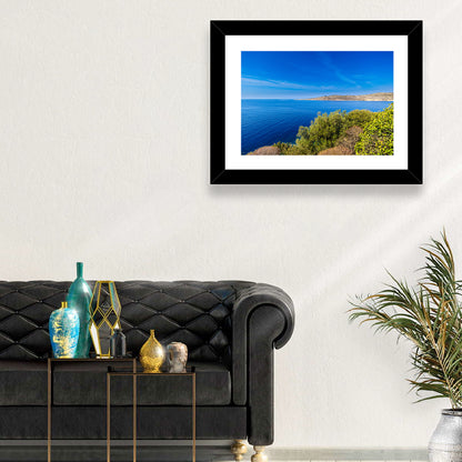 Sunlit Albanian Coastline Wall Art