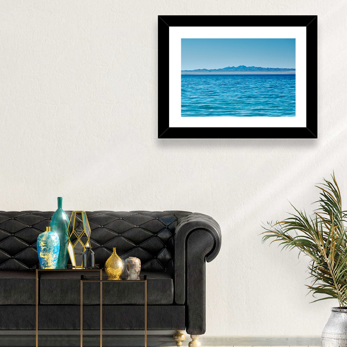 Khyargas Nuur Lake Wall Art in a room, landscape
