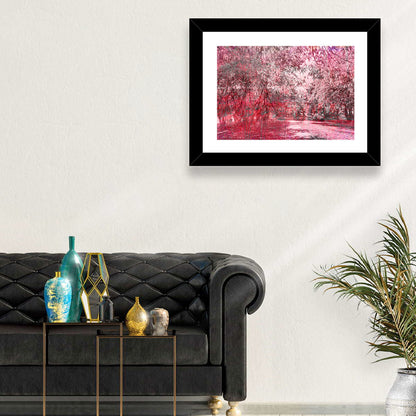 Pink Autumn Pathway Wall Art