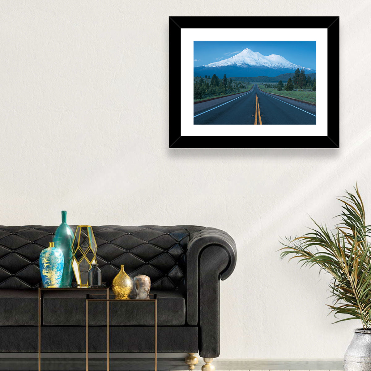 Road to Mount Shasta Wall Art in a room, landscape