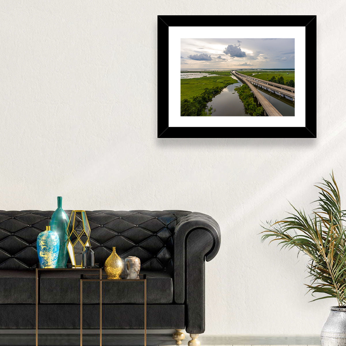 Interstate 10 Bridge Wall Art in a room, landscape