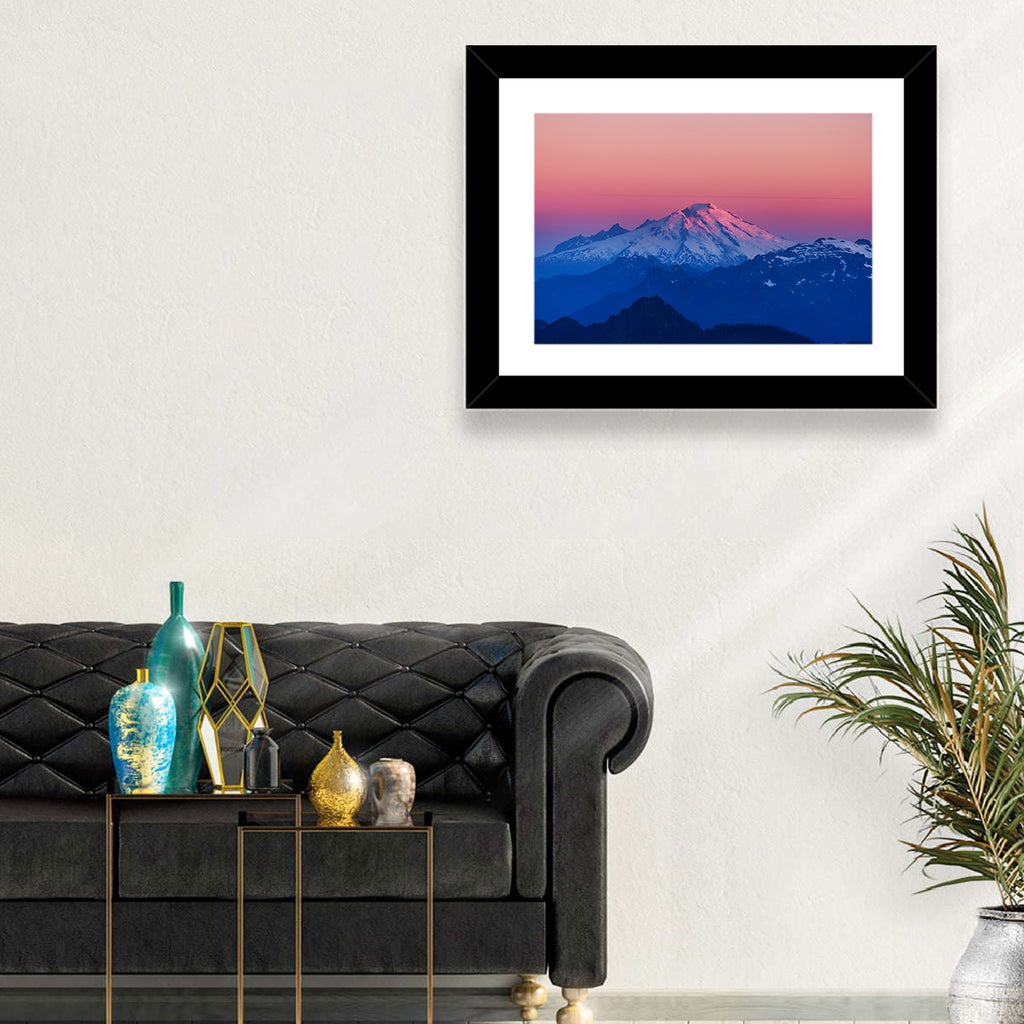 Mount Baker Alpenglow Wall Art