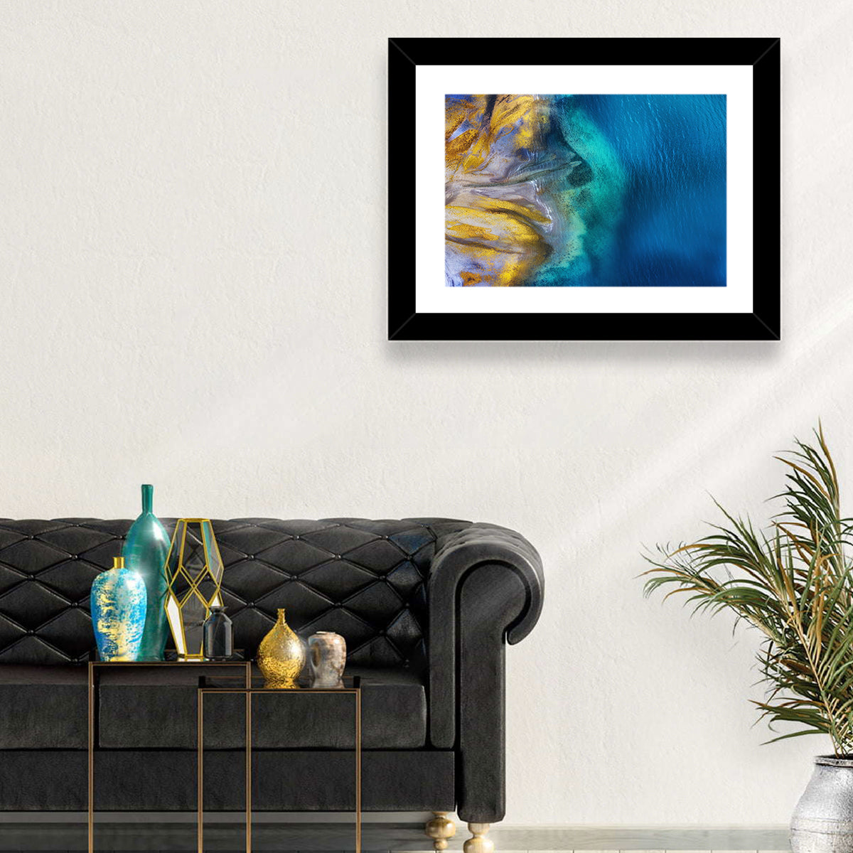 Golden Coast Abstract Wall Art