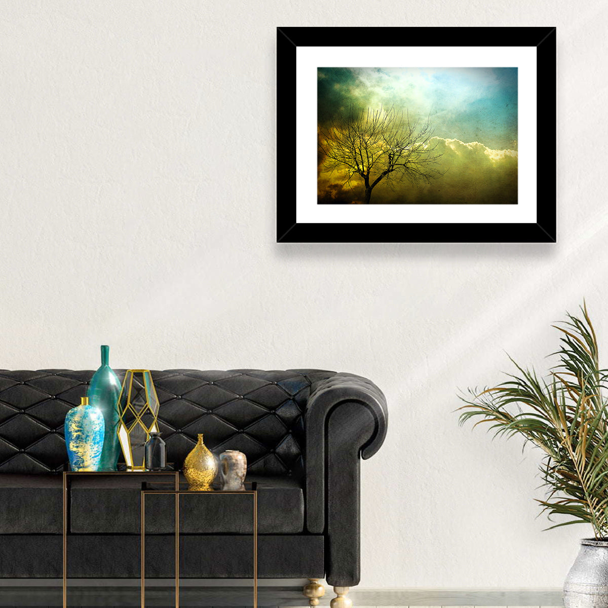 Moody Winter Tree Landscape Wall Art