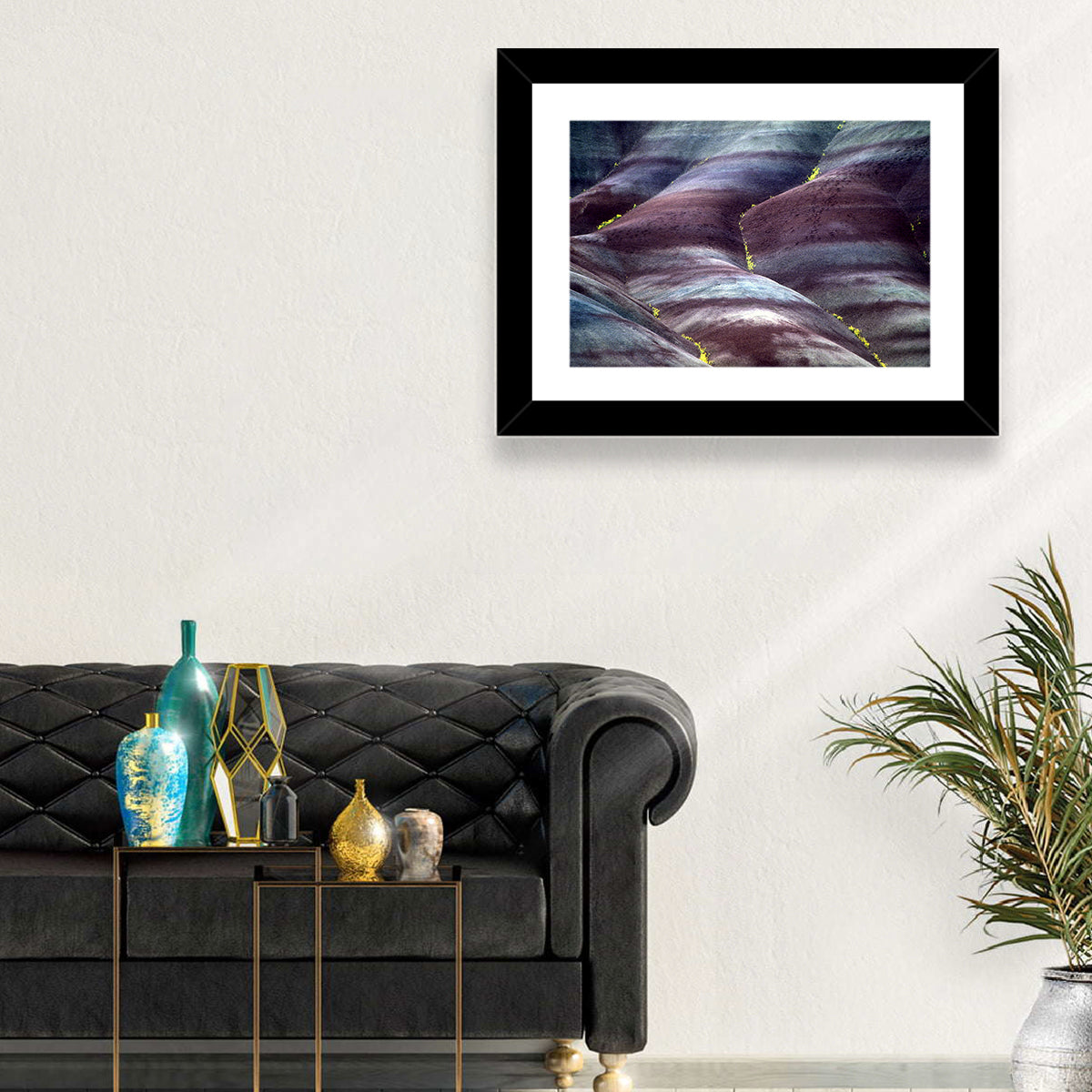 Chamarel Seven Coloured Earths Wall Art in a room, landscape