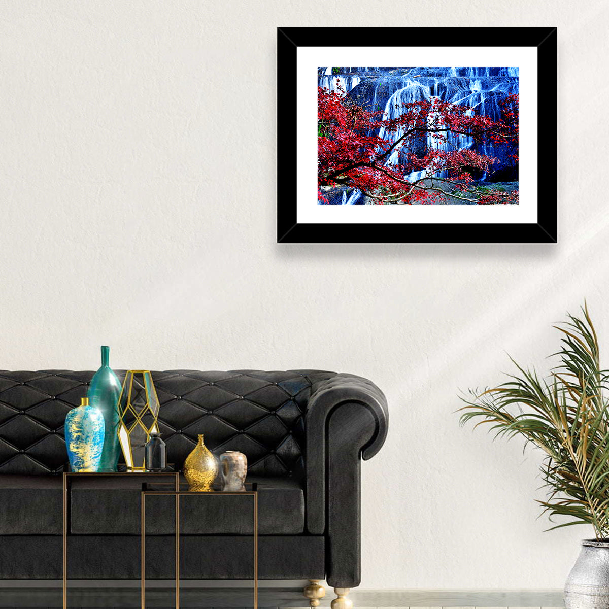 Fukuroda Waterfall Wall Art in a room, landscape