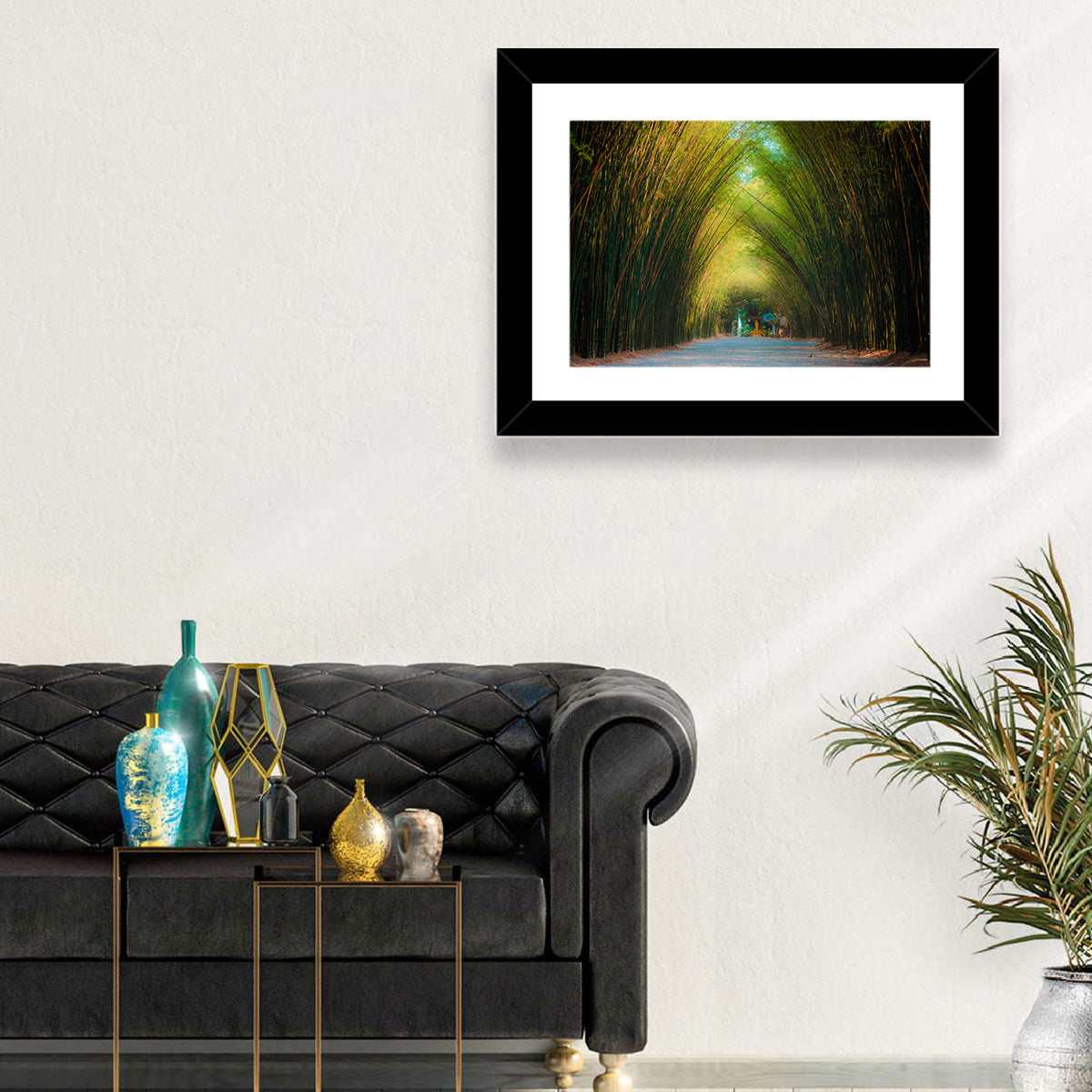 Arched Bamboo Tunnel Wall Art