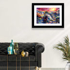 Stormy Sunset Sailing Ship Wall Art
