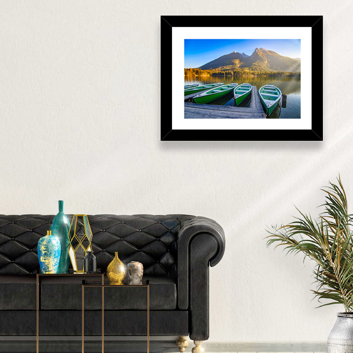 Moored Boats at Hintersee Wall Art