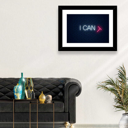 I Can Neon Sign Wall Art