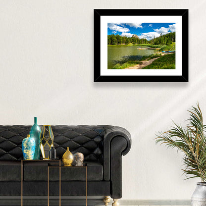 Sylvan Lake Dockside Scene Wall Art