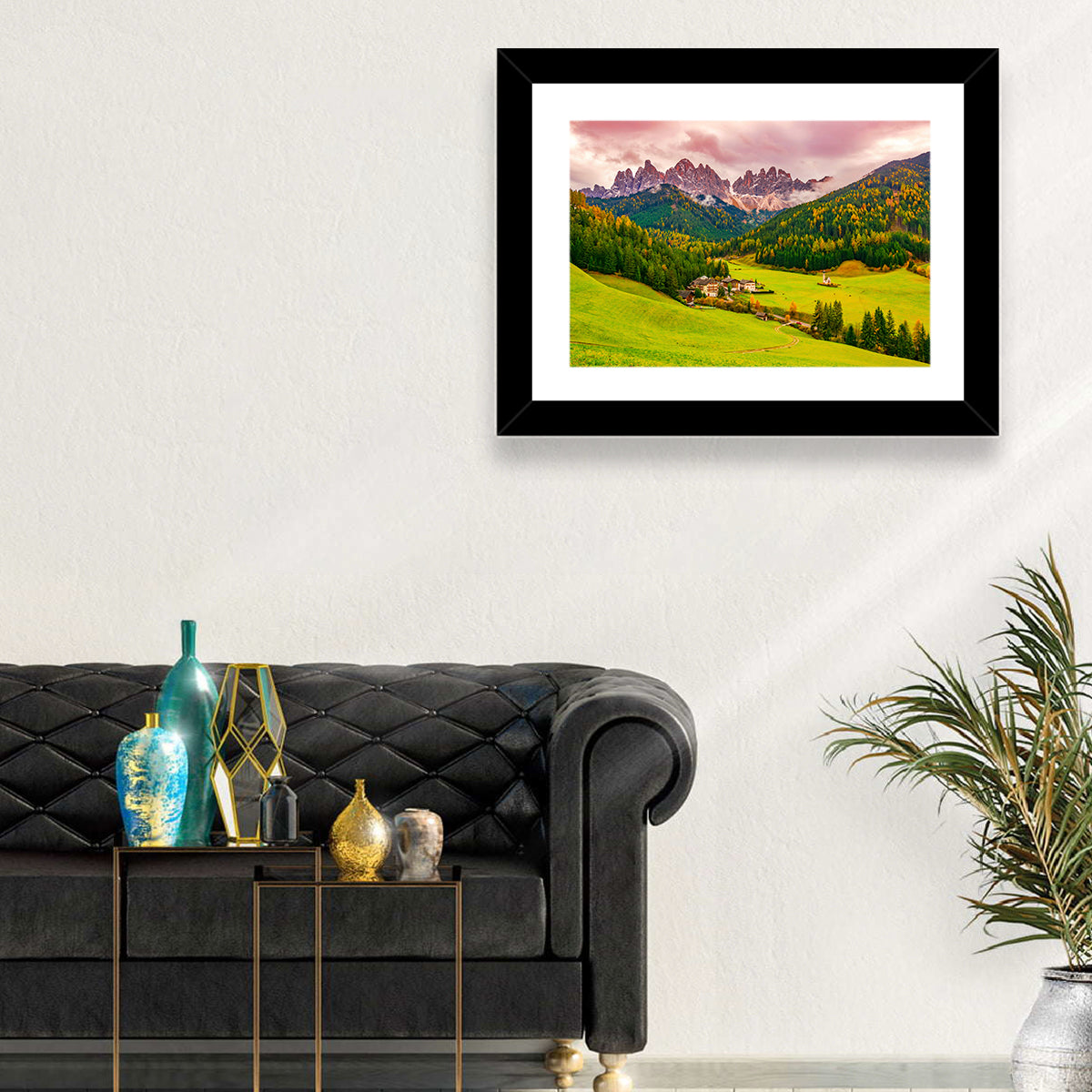 St Johann Church, Santa Maddalena Wall Art in a room, landscape