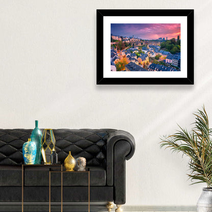 Luxembourg Grund at Dusk Wall Art