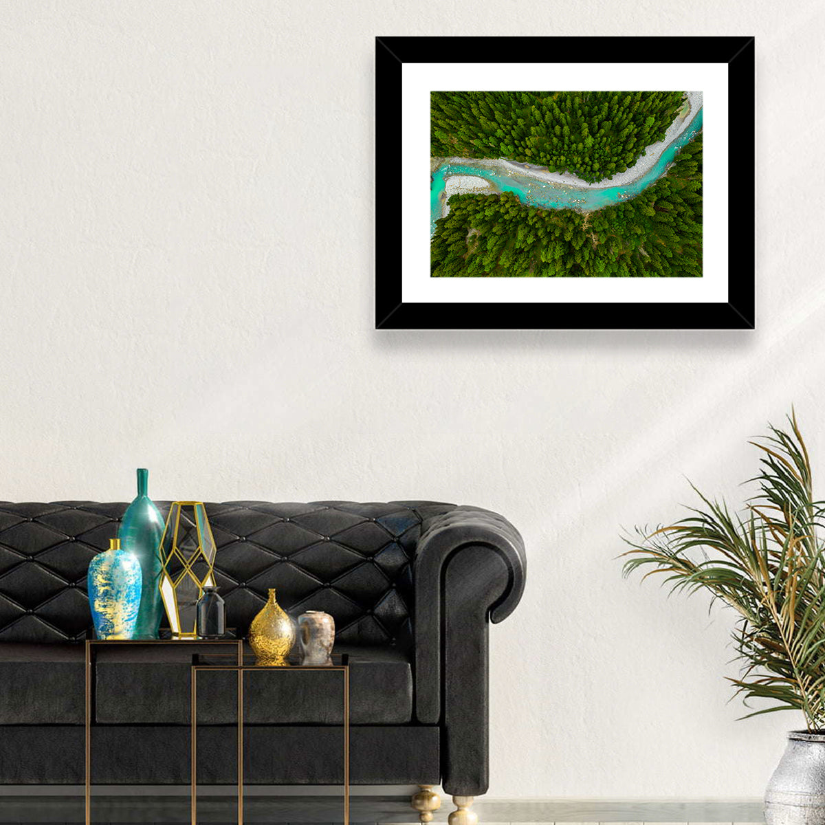 Inn River Aerial View Wall Art