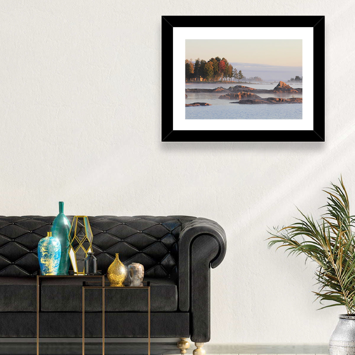 Lake Vanern Misty Shoreline Wall Art