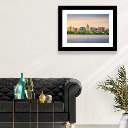 Madison Skyline at Lake Monona Wall Art
