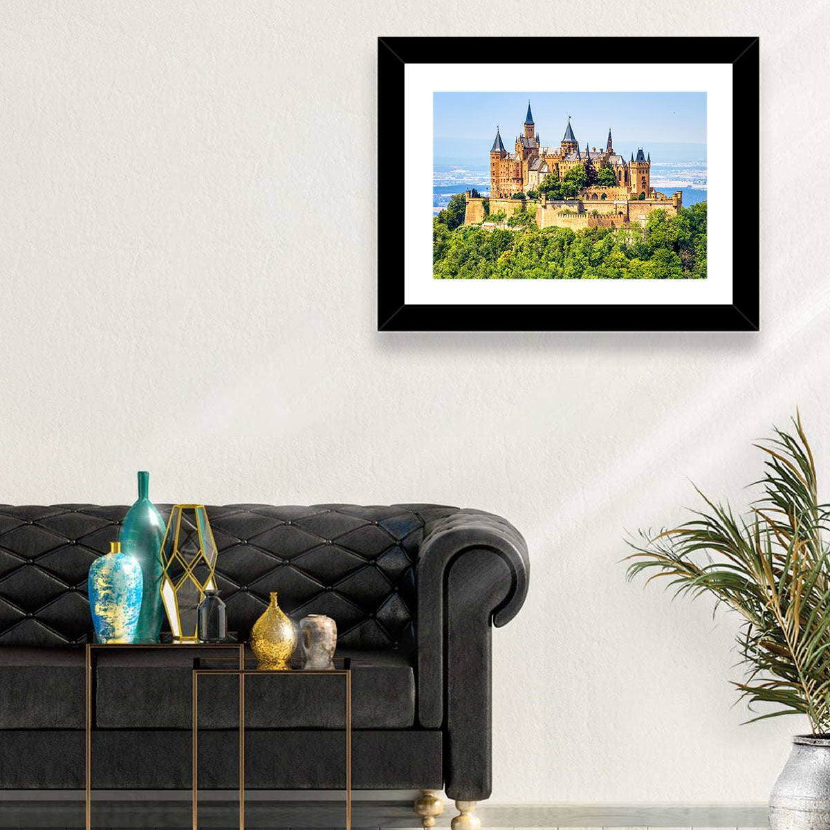 Hohenzollern Castle Wall Art in a room, landscape