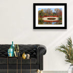 Tenney Park Stone Bridge Reflection Wall Art