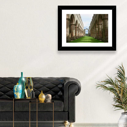 Fountains Abbey Ruins Grassy Nave View Wall Art