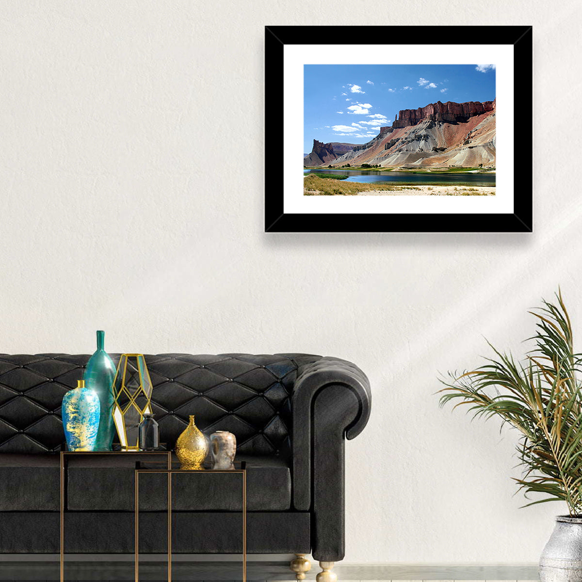 Band-e Amir Lakes and Rock Spire Wall Art
