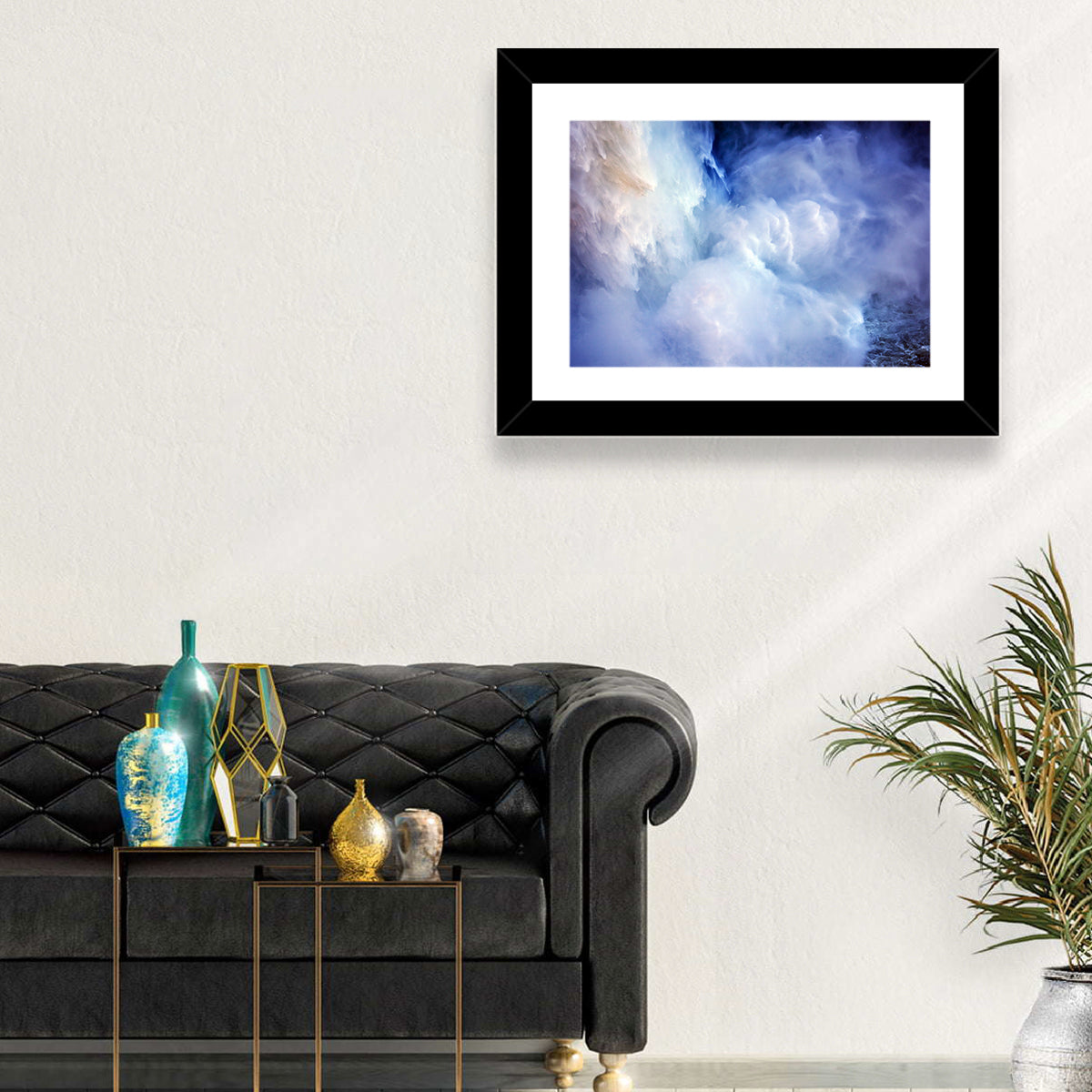 Snoqualme Falls Wall Art in a room, landscape