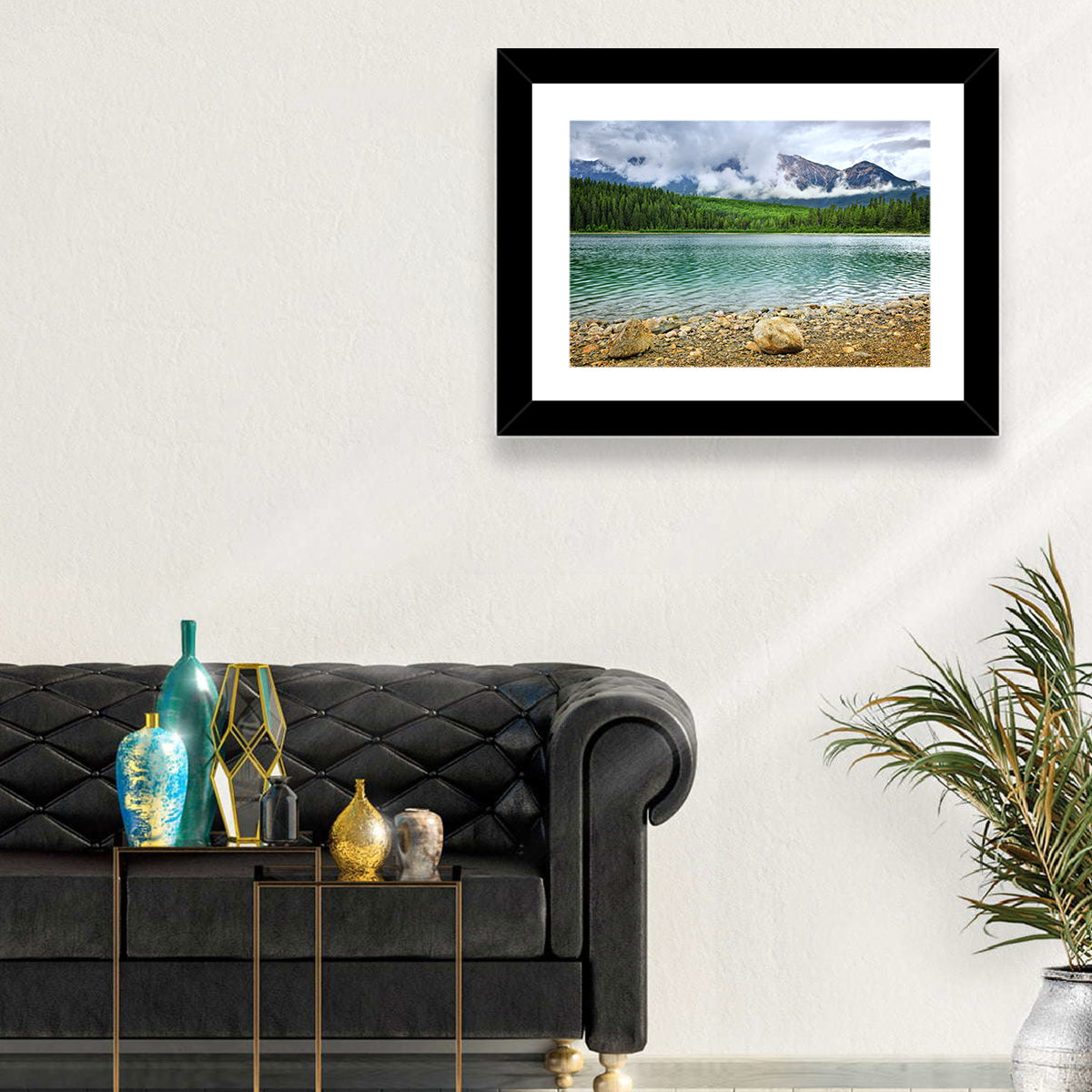 Patricia Lake Cloudy Peaks Wall Art