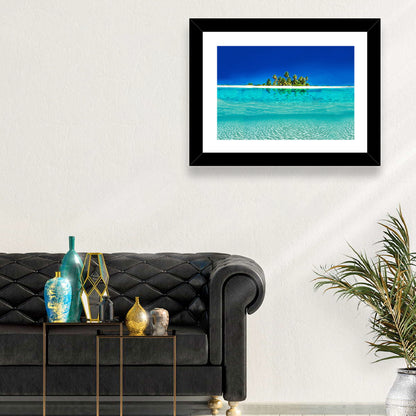 Tranquil Split-level Tropical Island Seascape Wall Art