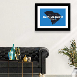 South Carolina State Map Wall Art