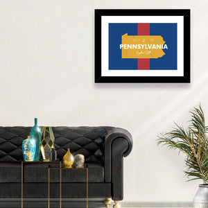 Pennsylvania State Map Wall Art