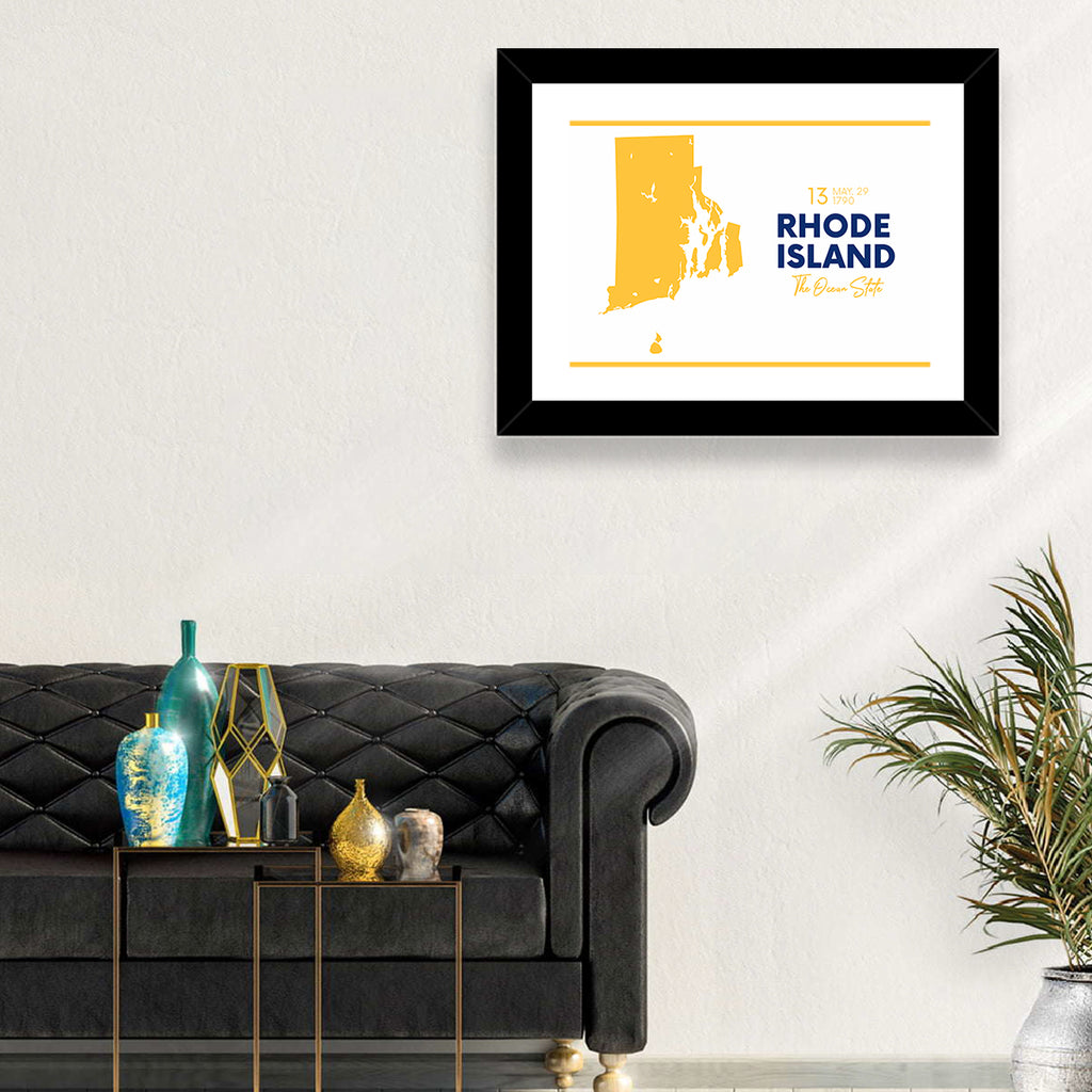 Rhode Island Map Wall Art