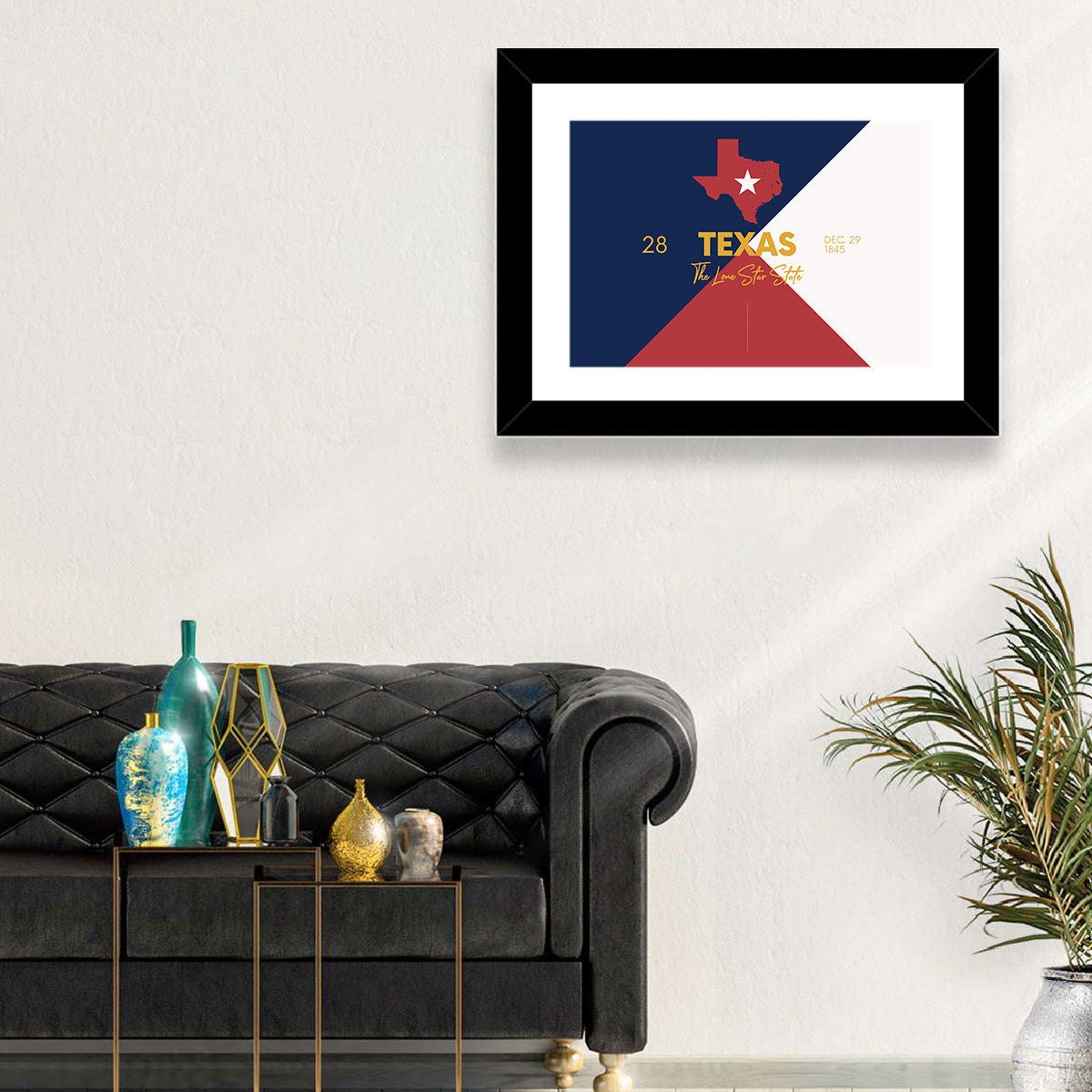 Lone Star State Map Wall Art
