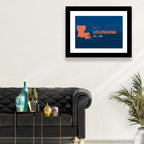 Louisiana Map, Pelican State Wall Art