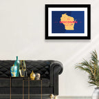 Badger State Map Wall Art