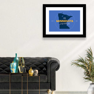 Minnesota State Map Wall Art