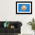 Oklahoma State Medallion Map Wall Art