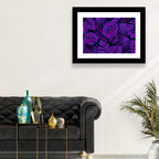 Violet Tropical Leaves Wall Art