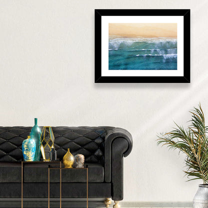 Calm Beachscape Aerial Wall Art
