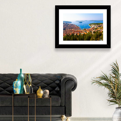 Hvar Harbor Aerial View Wall Art