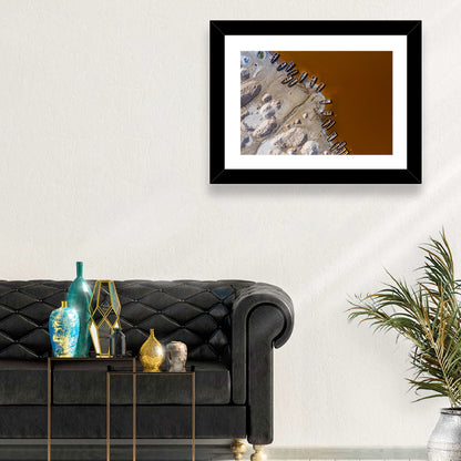 Salt Piles at Lake Retba Wall Art