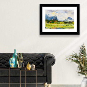 Watercolor Summer Landscape Wall Art