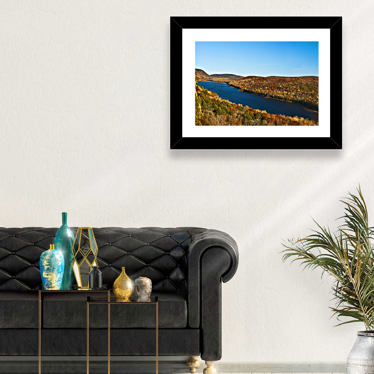 Lake of the Clouds Golden Hour Wall Art