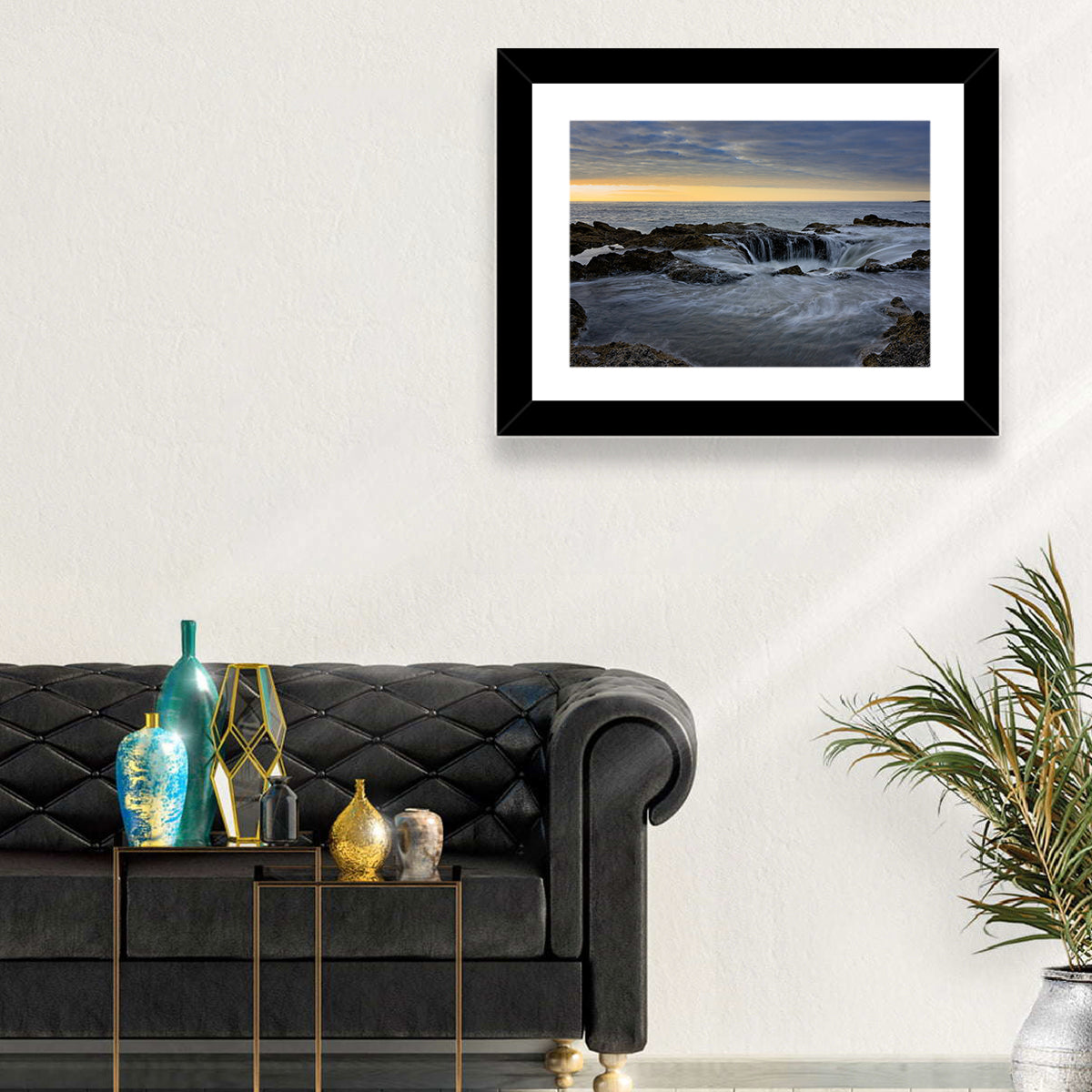Thor's Well at Cape Perpetua Wall Art in a room, landscape