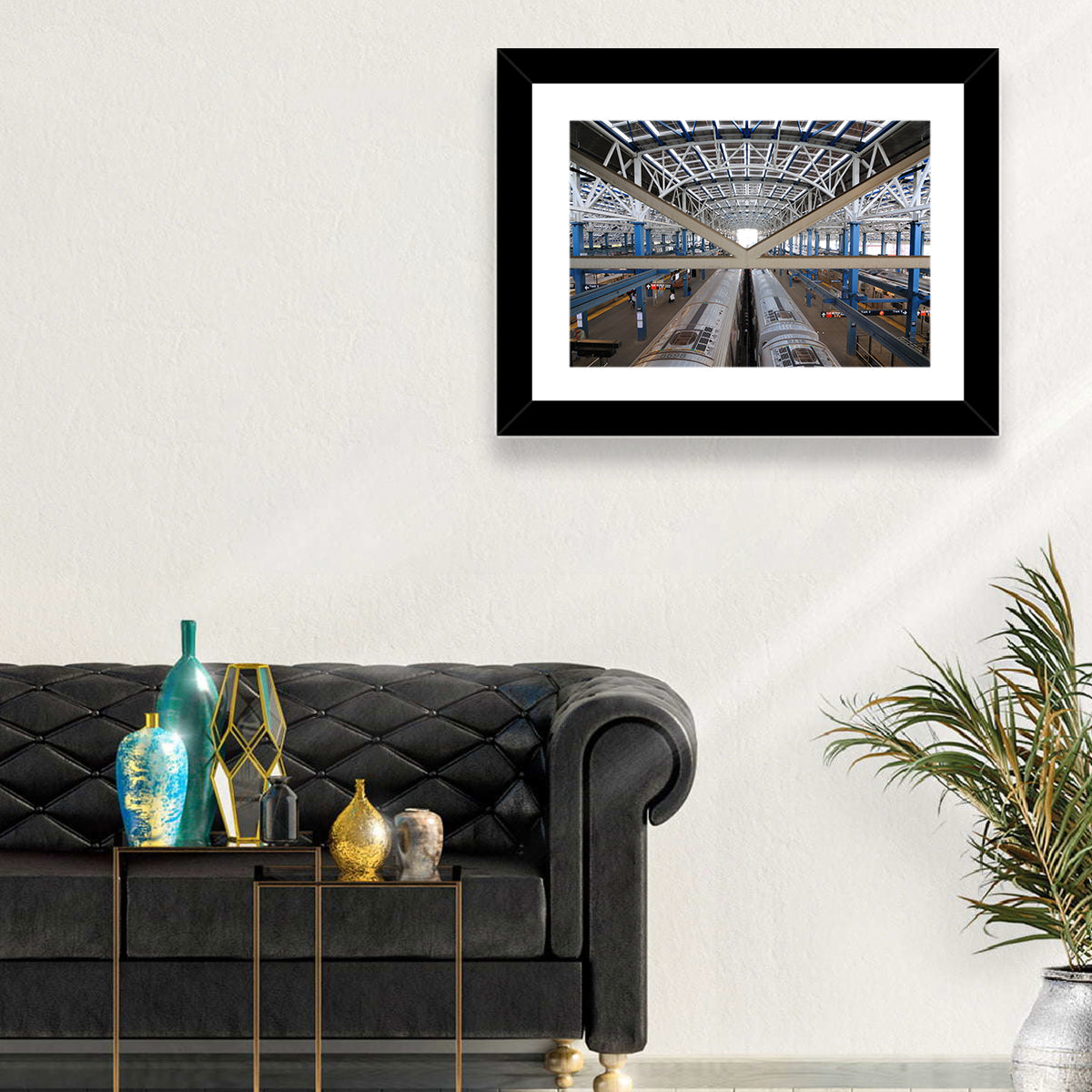 Stillwell Avenue Station Platform Perspective Wall Art in a room, landscape