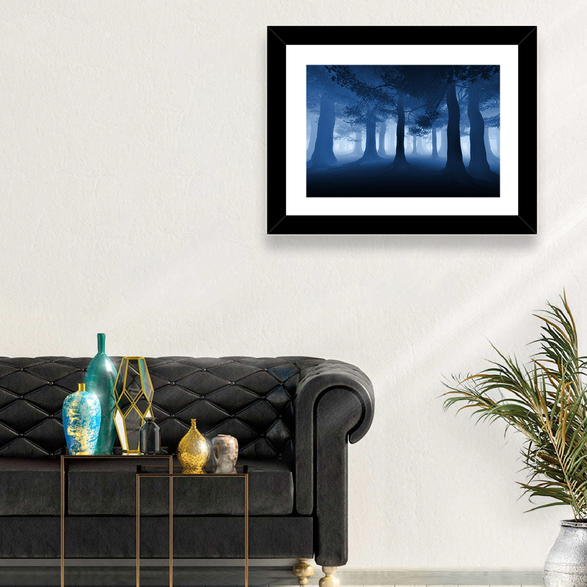 Midnight Blue Forest Wall Art