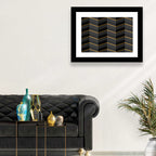 Black Stripes with Gold Accents Wall Art