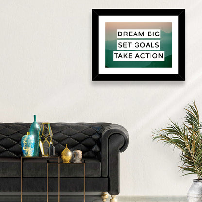 Dream Big Set Goals Wall Art