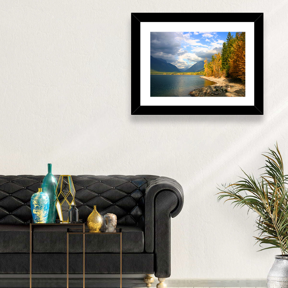 Lake Mcdonald Autumn Shoreline Wall Art