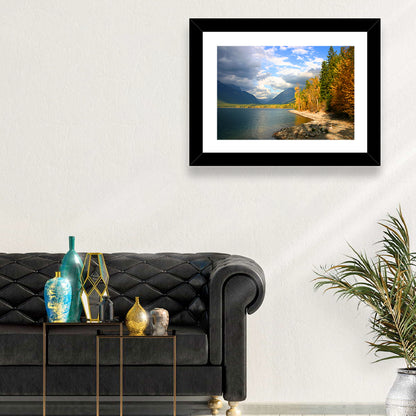 Lake Mcdonald Autumn Shoreline Wall Art