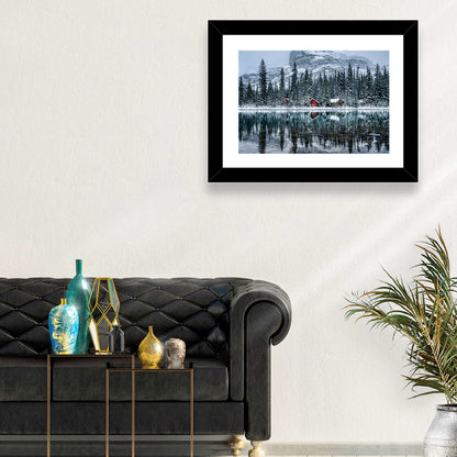 Lake O Hara Winter Reflection Wall Art